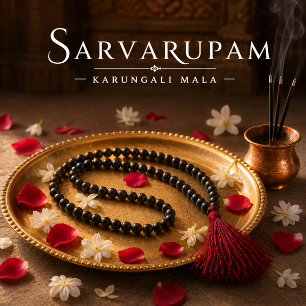 6MM Karungali Mala – Sarvarupam Eternal Karungali Mala 108 Beads Ebony Wood